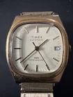 VINTAGE TIMEX 1980s DATE AUTOMATIC MECHANICAL SELF-WINDING MEN'S GOLD Tone WATCH