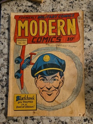 Modern Comics #44 1945- FIRST ISSUE- Blackhawk FN+