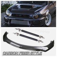 For Subaru Wrx Sti Front Bumper Lip Spoiler Splitter Kit Carbon Style Us Stock For Subaru Wrx Sti Front Bumper Lip Spoiler Splitter Kit Carbon Style Us Stock