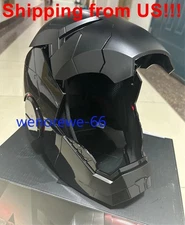US!!! 2025 Autoking Iron Man Black MK5 Helmet Electronic Wearable Voice-control