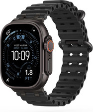 Ocean Band Compatible with Apple Watch Ultra 3/2/1 49Mm, Upgraded Metal Connecto