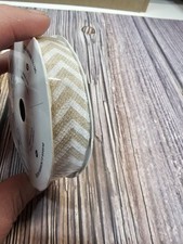 Stampin' UP NATURAL CHEVRON RIBBON TRIM 5 YARDS 5/8 INCH