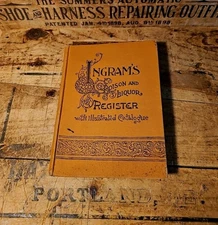 Rare 1892 Frederick Ingram Pharmacy Catalog & 1898 Poison/Liquor Register Maine