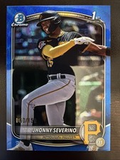 Jhonny Severino 2025 Topps Bowman Chrome 1st Bowman Blue Wave /150
