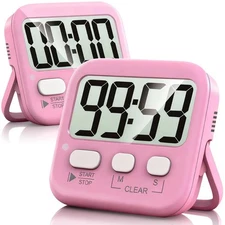 Antonki 2 Pack Digital Timer for Kids, Magnetic Countdown Kitchen Timers for ...