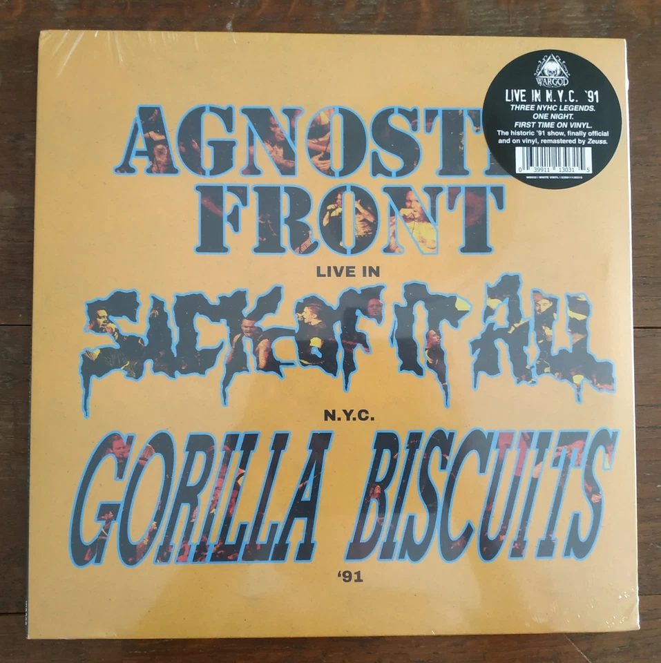 Live in N.Y.C 91  Agnostic Front Sick of It All Gorilla Biscuits white vinyl - Image 3 of 4