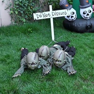 Yescom 3Pack Halloween Animated Crawling Baby Zombie Sensor Activated Decor 2026