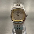 Seiko Watch Women 17mm Silver Dial Silver Tone Rectangle 5420-5079 New Battery