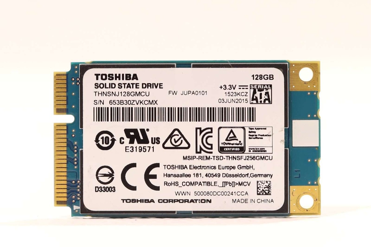 Toshiba 128GB 6Gb/s mSATA MLC Solid State Drive P/N:THNSNJ128GMCU
