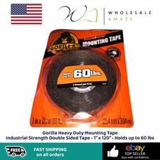 Gorilla Heavy Duty Mounting Tape Industrial Strength Double Sided Tape - 1"x120"
