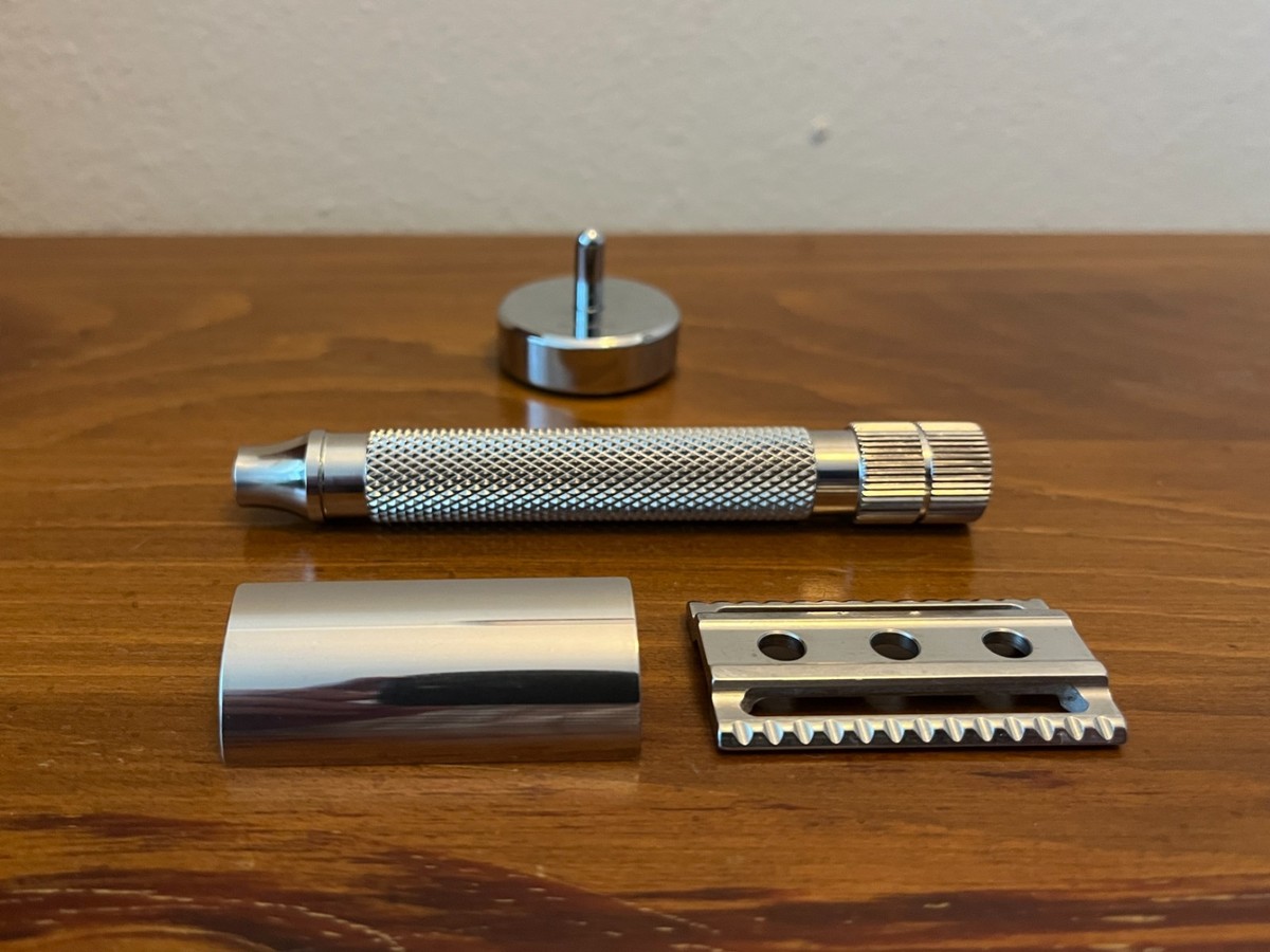 RazoRock GOAT Stainless Steel Safety Razor w 100mm Hollow HD