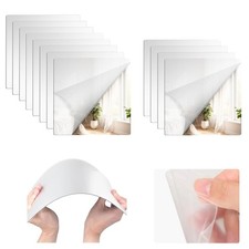 12" x 12" Acrylic Mirror Tiles, 12 Pack Self Adhesive Acrylic Square Mirrors ...
