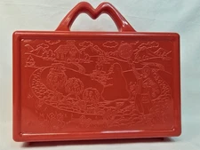 Vintage 1988 McDonald’s Kids Happy Meal Plastic Red Lunch Box Pencil Case