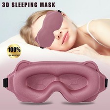 Weighted Blackout Eye Mask: 3D Memory Foam for Sleep, Travel  Meditation