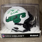 ZACH WILSON AUTOGRAPHED NEW YORK JETS LUNAR BECKETT AUTHENTIC SPEED HELMET