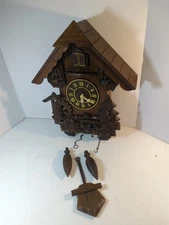 Large 21" vintage German made cuckoo clock With Pendulum Works #1
