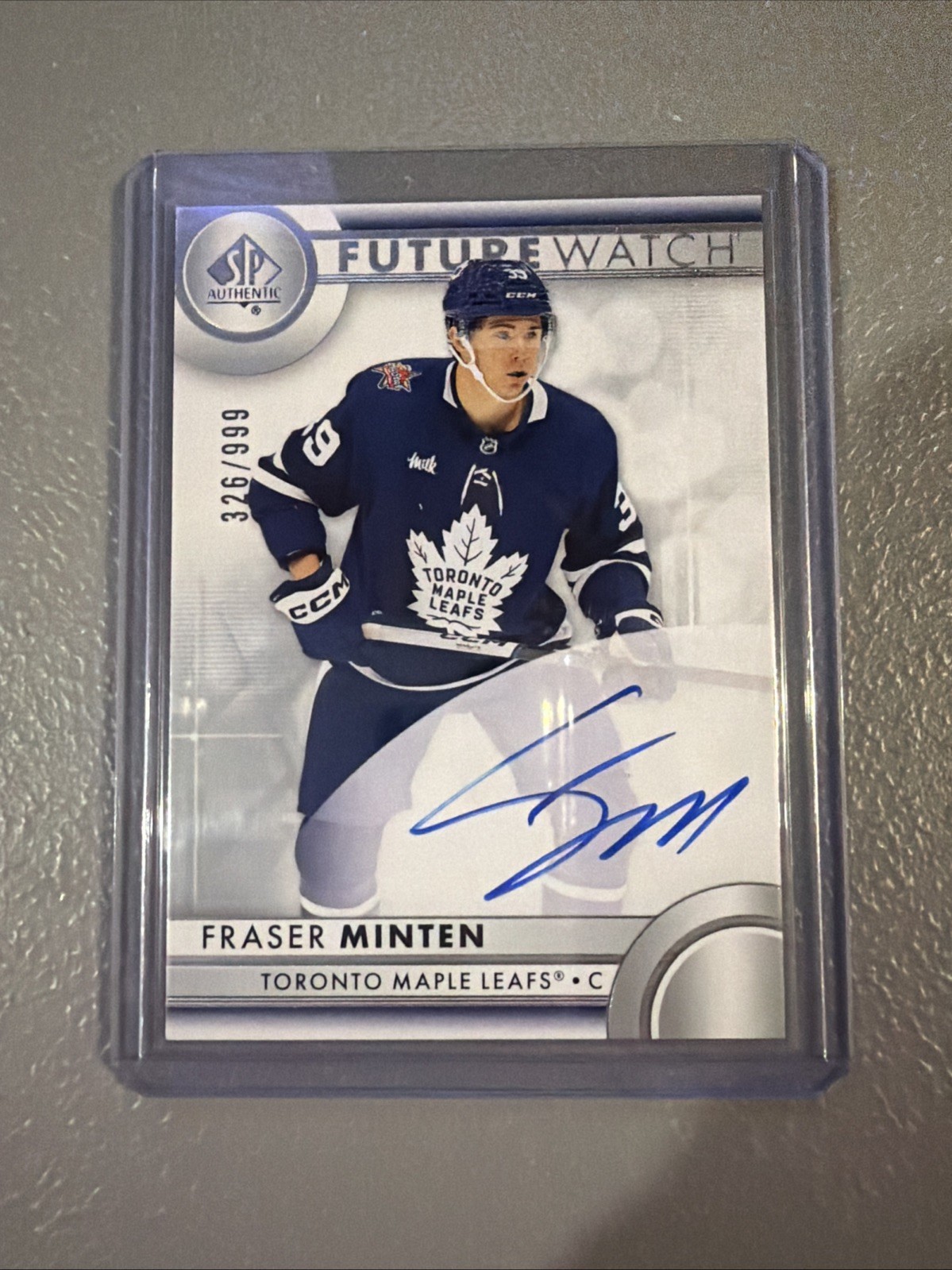 2023-24 SP AUTHENTIC FRASER MINTEN FUTURE WATCH AUTO ROOKIE #/999 #168