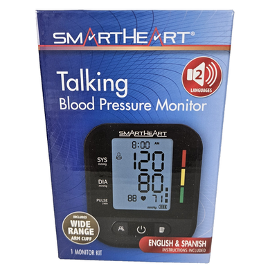 #ad SmartHeart Talking Blood Pressure Monitor Wide Range Arm Cuff English Spanish $35.00