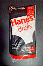 Hanes Vintage Big Man Briefs Mens Size 2XL 1994 Cotton 3 Pair