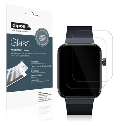 2x Schutzfolie für Mibro Watch T1 - Anti-Shock 9H Folie dipos Glass