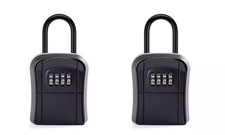 2 lockboxes key storage lock box realtor real estate 4 digit lockbox metal shell