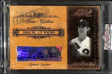 2004 Playoff Prime Cuts II Steve Carlton Timeline Auto Century Gold /5 SE2604