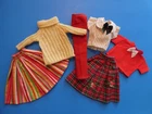 Vtg 60s Barbie-Clone Mix 'N Match Skirts Blouses Sweater Pants, Lot of 6
