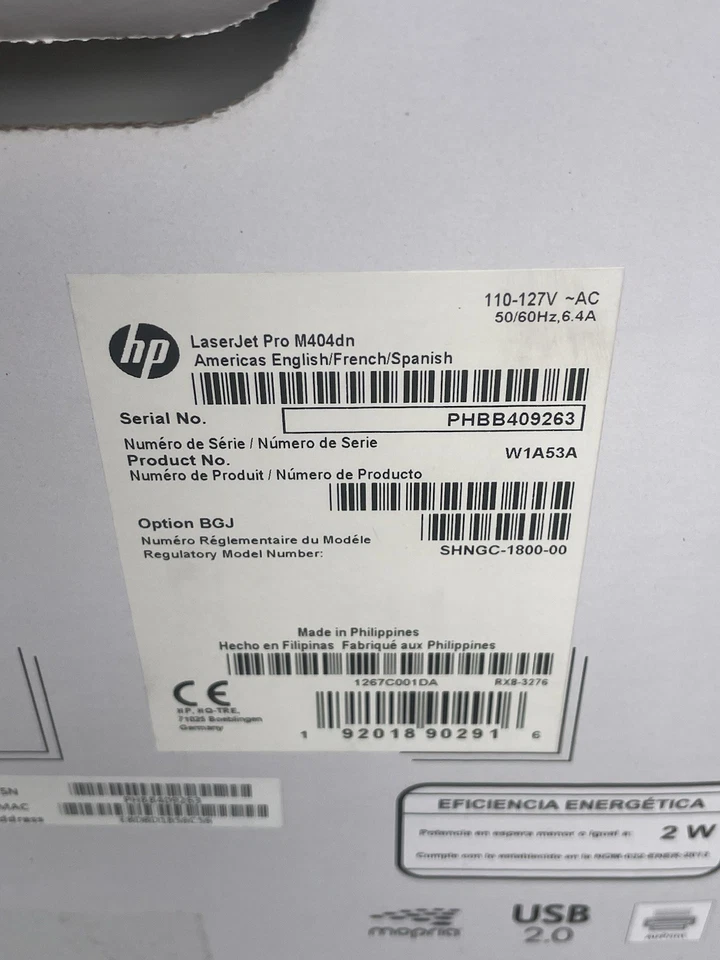 Brand New HP LASERJET Pro M404DN Printer W1A52A - Image 3 of 4
