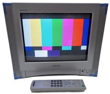 Sony WEGA Trinitron KV-13FS100 13" Flat CRT TV Component Retro Gaming w/ Remote