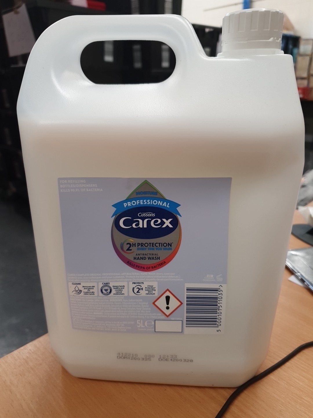 Carex Professional White Moisture Handwash 5 Litre Bulk Eco-Refill