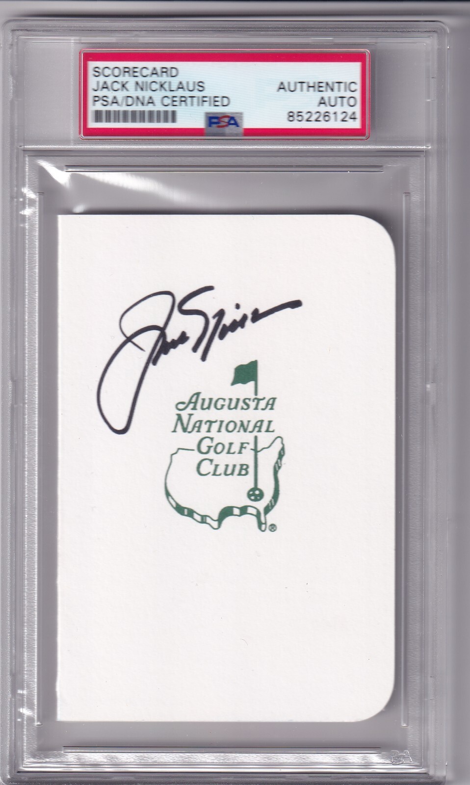 Jack Nicklaus PSA/DNA SIGNED Masters Scorecard RARE AUTOGRAPHED Golden Bear