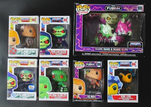 (8) NEW Funko Pop Masters of the Universe Lot - Scare Mare Glow, He-Man Fusion