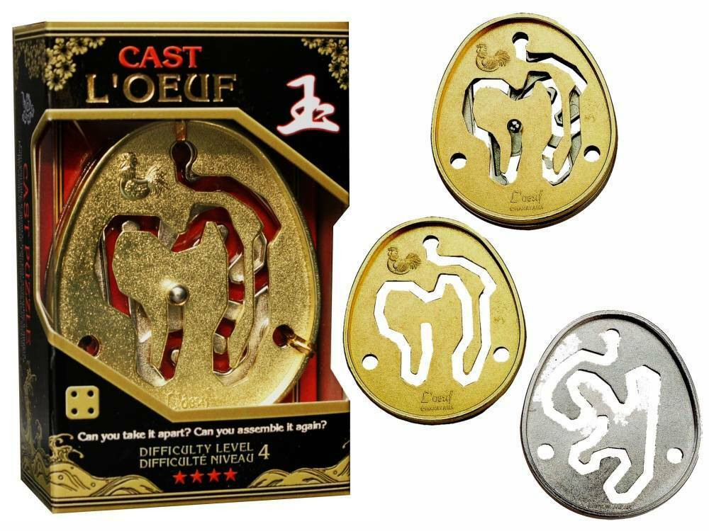 Hanayama Cast Metal Puzzle L'Oeuf (The Egg) - Brain Teaser, Labyrinth Style, Portable Challenge - View #11