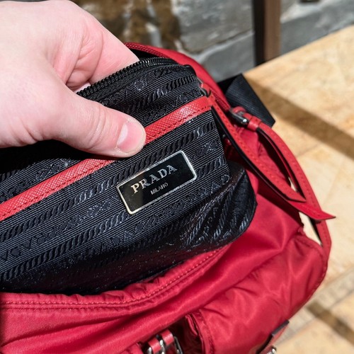 Prada 2020 Red Tessuto Nylon Messenger Bag - Picture 12 of 20