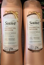 Lot of 2 -Suave Professionals Coconut Oil Infusion Damage Repair Shampoo 12.6oz