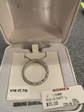 NEW  10 CTTW Genuine Diamond 18 inch Sterling Silver Chain MSRP 75