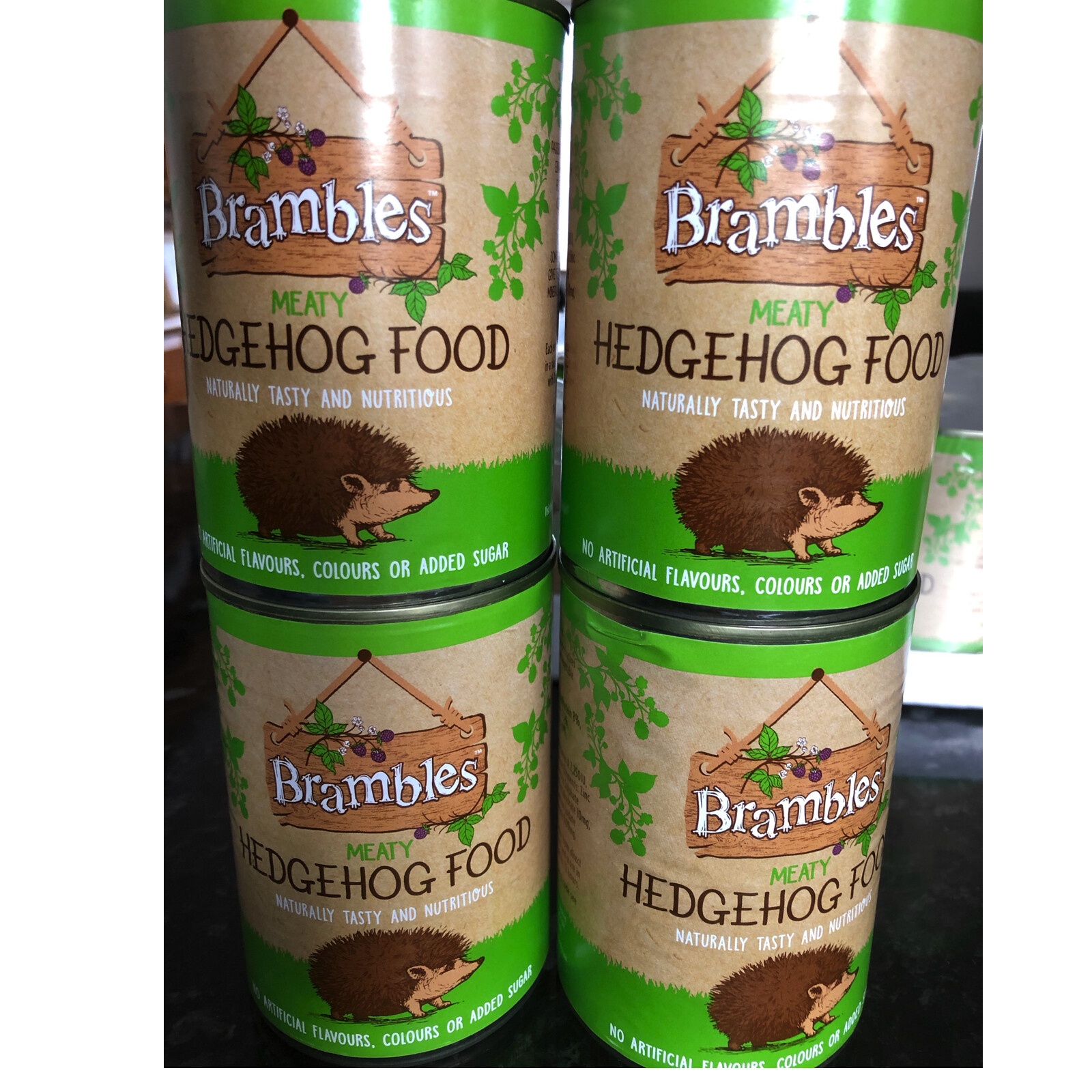 400g BRAMBLES MEATY HEDGEHOG FOOD 2, 12 or 24 Cans Wildlife Feed bp