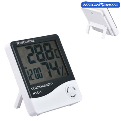 1x HTC-1 Thermometer Hygrometer Weather Station Temperature Humidity Desk Clock