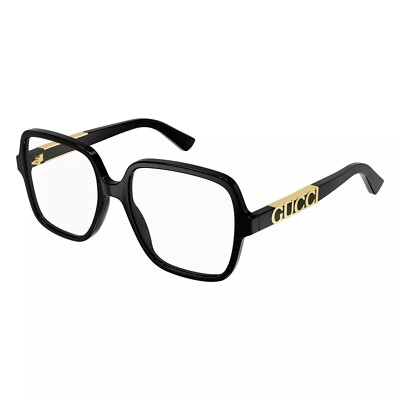 Gucci Eyeglasses GG 1193 001 Black Oversized Optical Frame 57mm New
