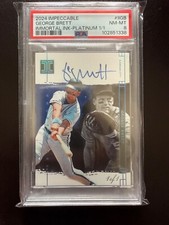 True 1/1 George Brett 2024 Panini Impeccable on-card Auto Immortal Ink SSP PSA 8
