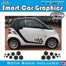 Smart Car FOR TWO side Stripes Decals Stickers Graphics FREE P&P 019