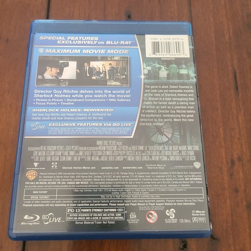 Sherlock Holmes (Blu-ray &;DVD, 2 Disc Set, 2009) - Picture 2 of 3