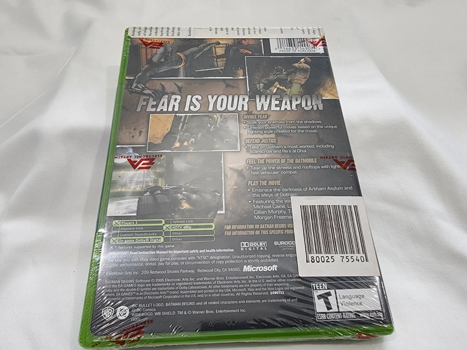 Batman Begins (Xbox, 2005) - New factory sealed (purchased at EA store) - Image 2 of 4