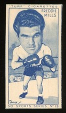 1949 Carreras Turf Cigarettes Sports Series Boxing #15 Freddie Mills EX/MT