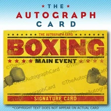 The Autograph Card Blank Signature Card: BOXING signed auto theautographcard
