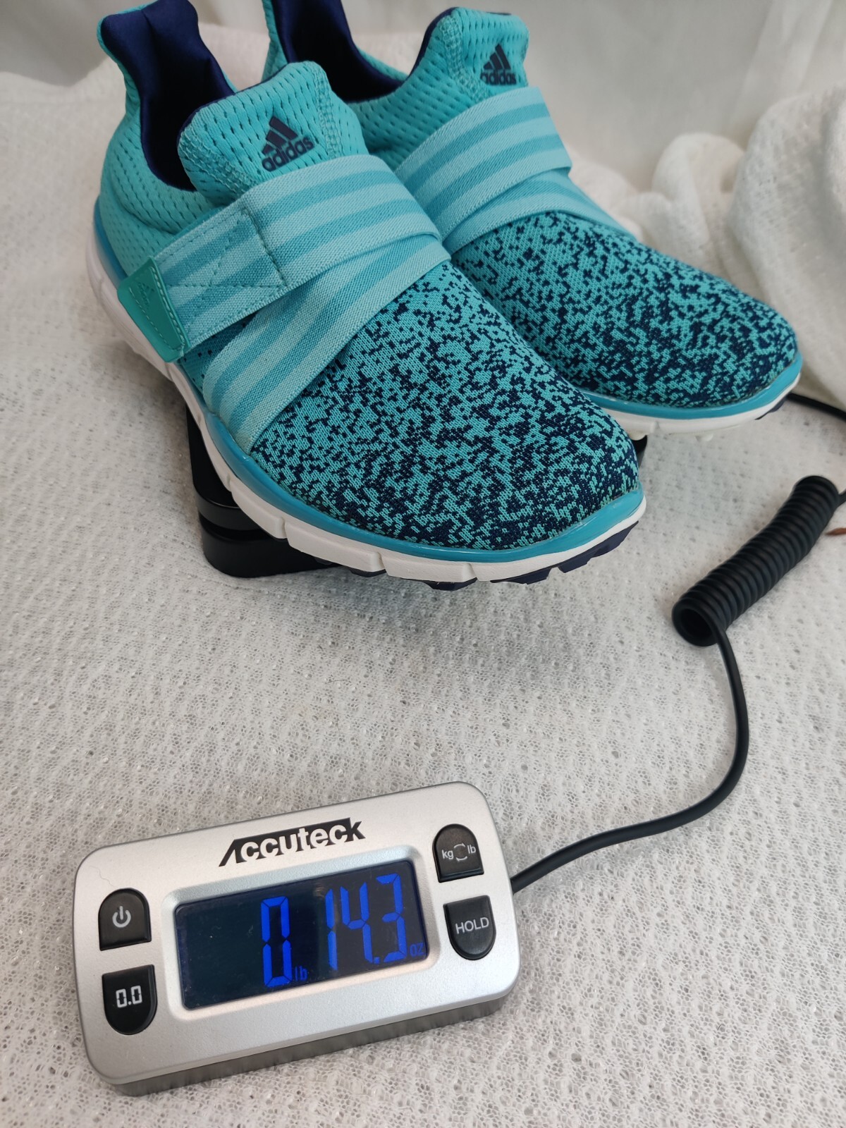 Adidas Climacool hook and loop Women&rsquo;s Spikeless Golf Shoes Knit Blue Size 7.5 M