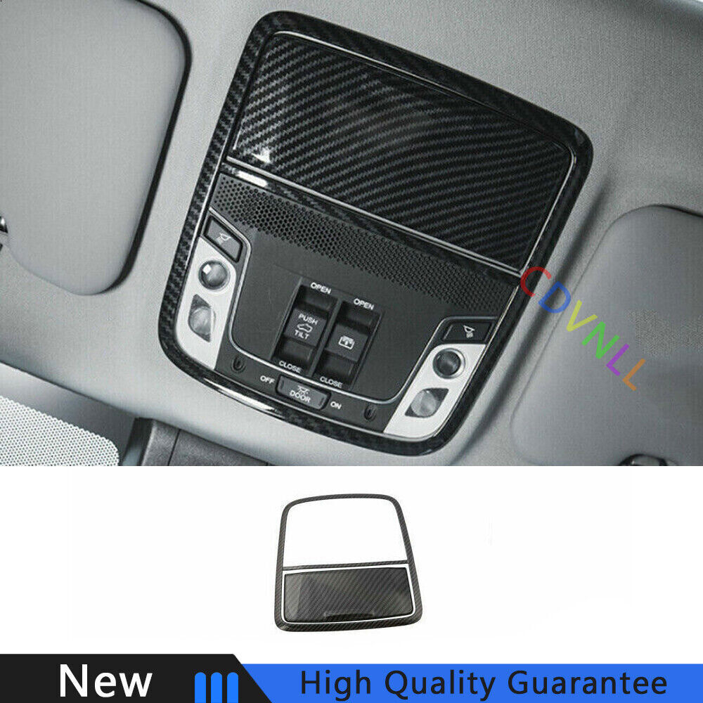 For Honda CRV CR-V 2017-2022 Carbon Fiber Front Reading Light Lamp Frame Trim 1X