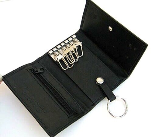  Rauder Luxury Zip Key Chain Pouch, Mini Coin Purse Wallet Card  Holder with Clasp