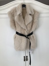 $1,750 Iro Paris Tozak Reversible Sand Sheepskin Shearling Gilet Jacket