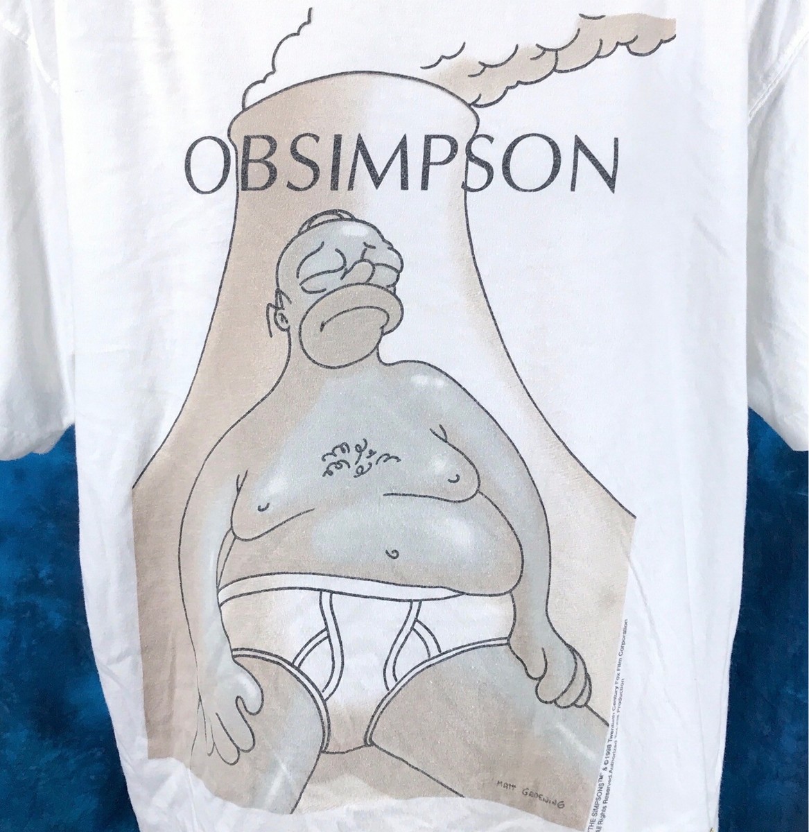 90s THE SIMPSONS ホーマー Tシャツ XL USA製 白 vintage 90s HOMER SIMPSON COLOGNE THE SIMPSONS CARTOON T-Shirt XL